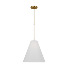 Studio Co. VC AEP1051BBS - Remy transitional 1-light indoor dimmable medium ceiling hanging pendant in burnished brass gold fin