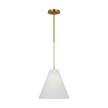 Studio Co. VC AEP1061BBS - Remy transitional 1-light indoor dimmable small ceiling hanging pendant in burnished brass gold fini