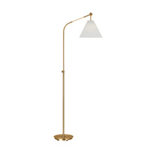 Studio Co. VC AET1051BBS1 - Remy transitional 1-light LED medium indoor task floor lamp in burnished brass gold finish with whit