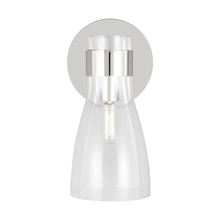 Studio Co. VC AEV1001PN - Moritz mid-century modern 1-light indoor dimmable bath vanity wall sconce in polished nickel silver