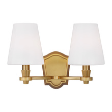 Studio Co. VC AV1002BBS - Paisley transitional dimmable indoor 2-light vanity bath fixture in a burnished brass finish with mi