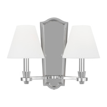 Studio Co. VC AW1112PN - Paisley transitional dimmable indoor 2-light wall sconce fixture in a polished nickel finish with wh