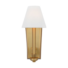 Studio Collection VC AW1121BBS - Paisley transitional dimmable indoor 1-light tail sconce fixture in a burnished brass finish with wh