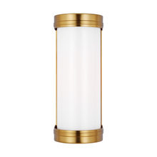 Studio Co. VC AW1131BBS - Ifran transitional dimmable indoor small 1-light vanity fixture in a burnished brass finish with etc