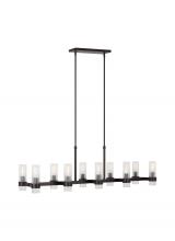 Studio Collection VC CC13810AI - Geneva Mid-Century 10-Light Indoor Dimmable Linear Chandelier
