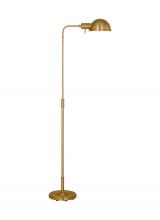 Visual Comfort & Co. Studio Collection CT1251BBS1 - Belmont casual 1-light indoor large task floor lamp in burnished brass gold finish with burnished br