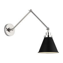 Studio Co. VC CW1151MBKPN - Double Arm Cone Task Sconce