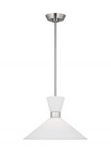 Studio Co. VC DJP1091BS - Belcarra Modern 1-Light Medium Single Pendant Ceiling Light in Brushed Steel Silver Finish