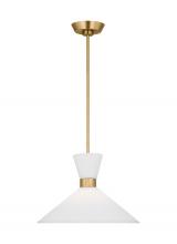Studio Co. VC DJP1091SB - Belcarra Modern 1-Light Medium Single Pendant Ceiling Light in Satin Brass Gold