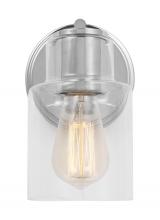 Studio Co. VC DJV1001CH - Sayward Transitional 1-Light Wall Sconce Bath Vanity in Chrome Finish With Clear Glass Shade