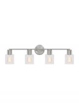 Studio Co. VC DJV1004BS - Sayward Transitional 4-Light Bath Vanity Wall Sconce in Brushed Steel Silver Finish