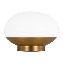 Studio Co. VC ET1471BBS1 - Lune mid-century indoor dimmable 1-light accent lamp in a burnished brass finish with a milk white g