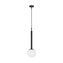 Studio Co. VC KP1141MBK - Nodes contemporary 1-light indoor dimmable large ceiling hanging pendant in midnight black finish wi