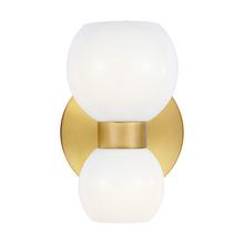 Studio Co. VC KSW1022BBSMG - Londyn modern indoor dimmable single sconce wall fixture in a burnished brass finish with milk white
