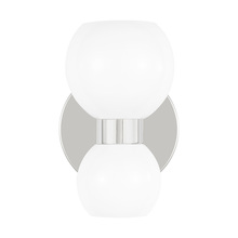 Studio Collection VC KSW1022PNMG - Londyn modern indoor dimmable single sconce wall fixture in a polished nickel finish with milk white