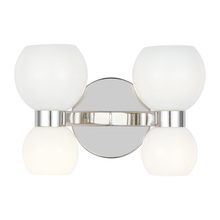 Studio Co. VC KSW1034PNMG - Londyn modern indoor dimmable double sconce wall fixture in a polished nickel finish with milk white