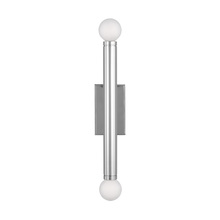 Studio Co. VC TW1122PN - Beckham Modern contemporary 2-light indoor dimmable medium wall sconce in polished nickel silver fin