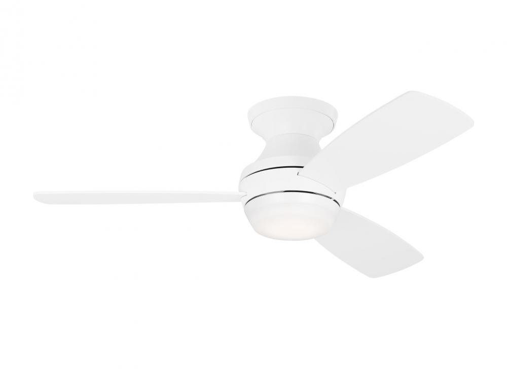 Ikon 44" LED Indoor Hugger Ceiling Fan – Matte White