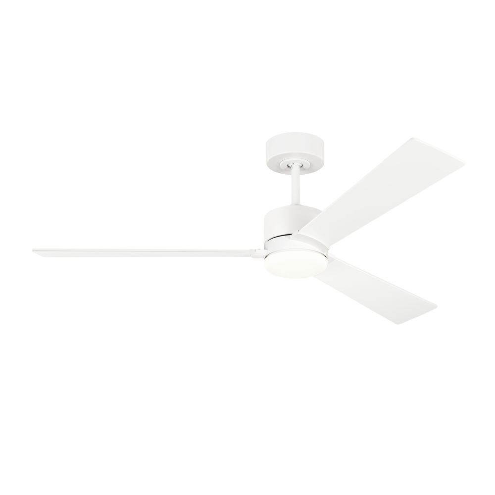 Rozzen 52" Indoor/Outdoor Matte White Ceiling Fan with Remote Control
