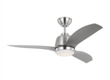VC Monte Carlo Fans 3AVLR44BSD - Avila 44 LED Ceiling Fan in Brushed Steel with Silver Blades and Light Kit