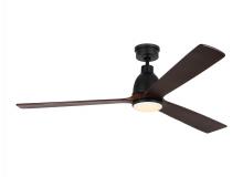 VC Monte Carlo Fans 3BRYSM60MBKD - Bryden Smart 60" Dimmable Indoor/Outdoor Integrated LED Midnight Black Ceiling Fan