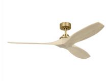 VC Monte Carlo Fans 3CLNSM60BBSWWO - Collins Smart 60 Ceiling Fan in Burnished Brass with Washed White Oak Blades