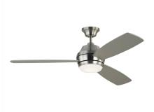 VC Monte Carlo Fans 3IKDR52BSD - Ikon 52-inch indoor/outdoor integrated LED dimmable ceiling fan in brushed steel silver finish