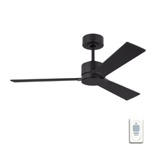VC Monte Carlo Fans 3RZR44MBK - Rozzen 44" Indoor/Outdoor Midnight Black Ceiling Fan with Remote Control